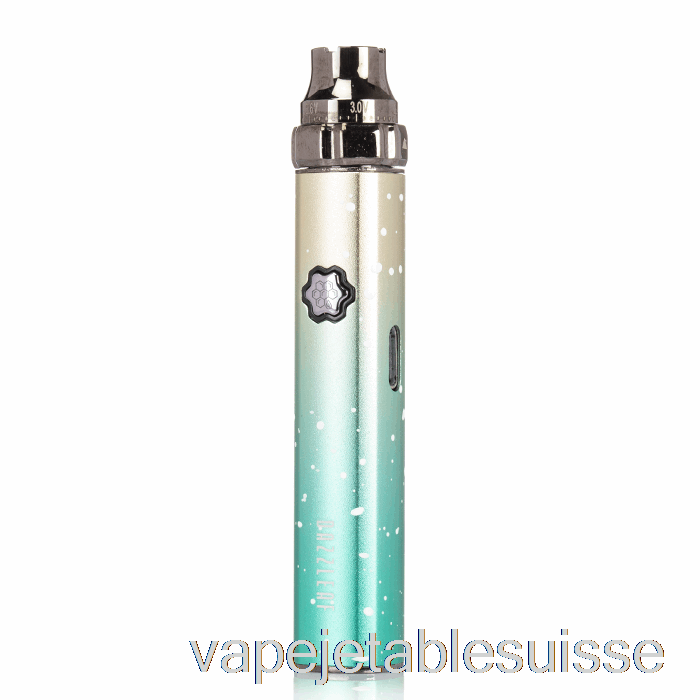 Vape Suisse Dazzleaf Squarii Top Twist 510 Batterie Or / éclaboussures Vertes